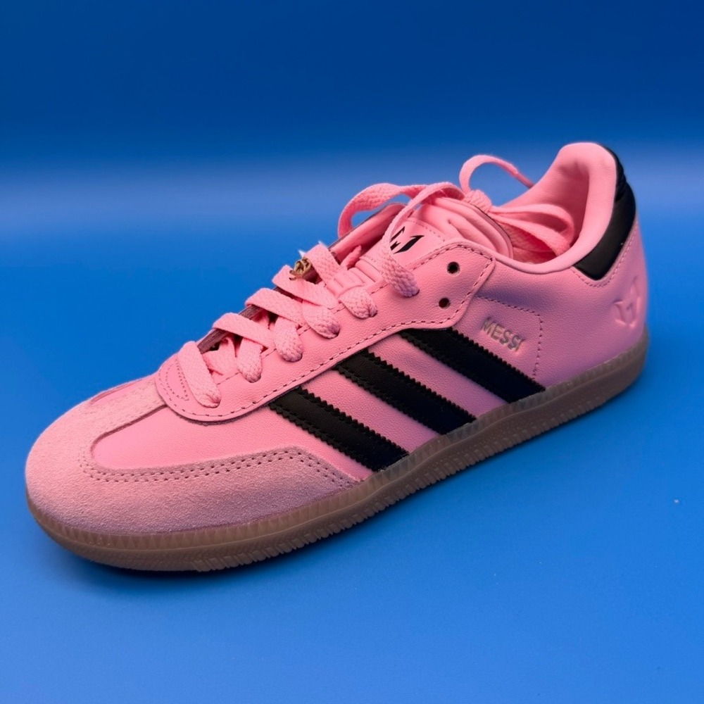 Adidas Samba Messi J Lucid Pink Core Black JR0424 Size 5 6.5W